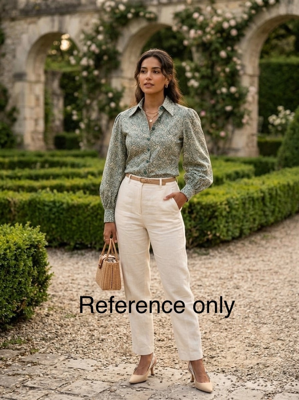 Christian Dior Apparel in a green paisley print